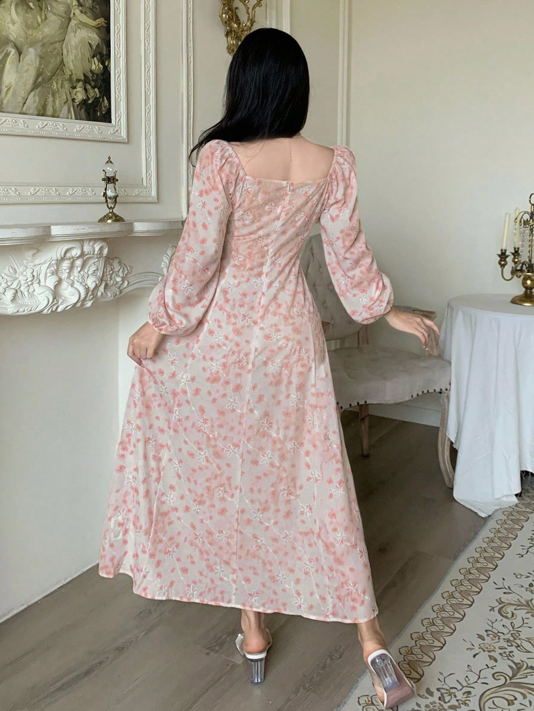 Rochie midi SHEIN, roz