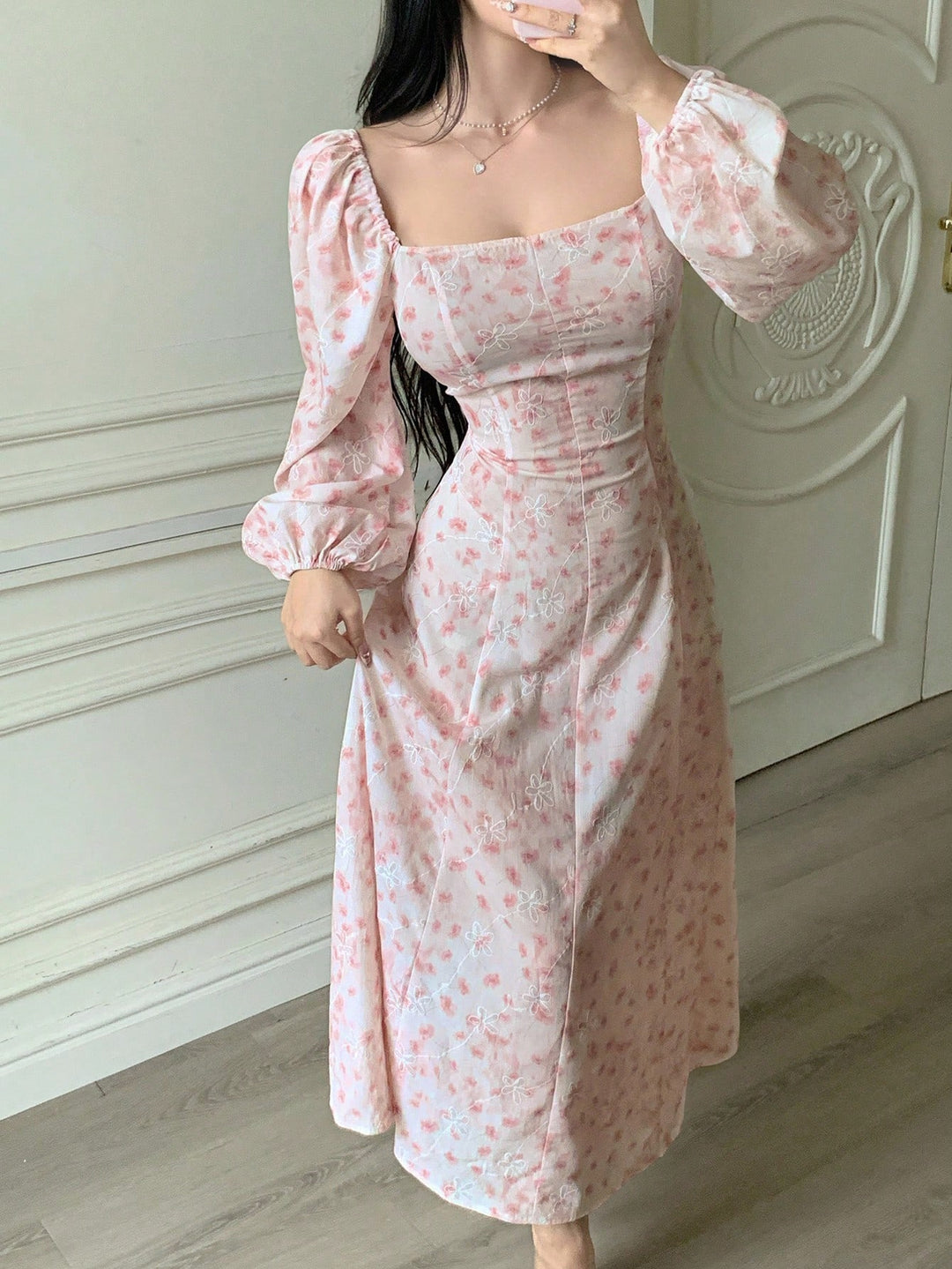Rochie midi SHEIN, roz