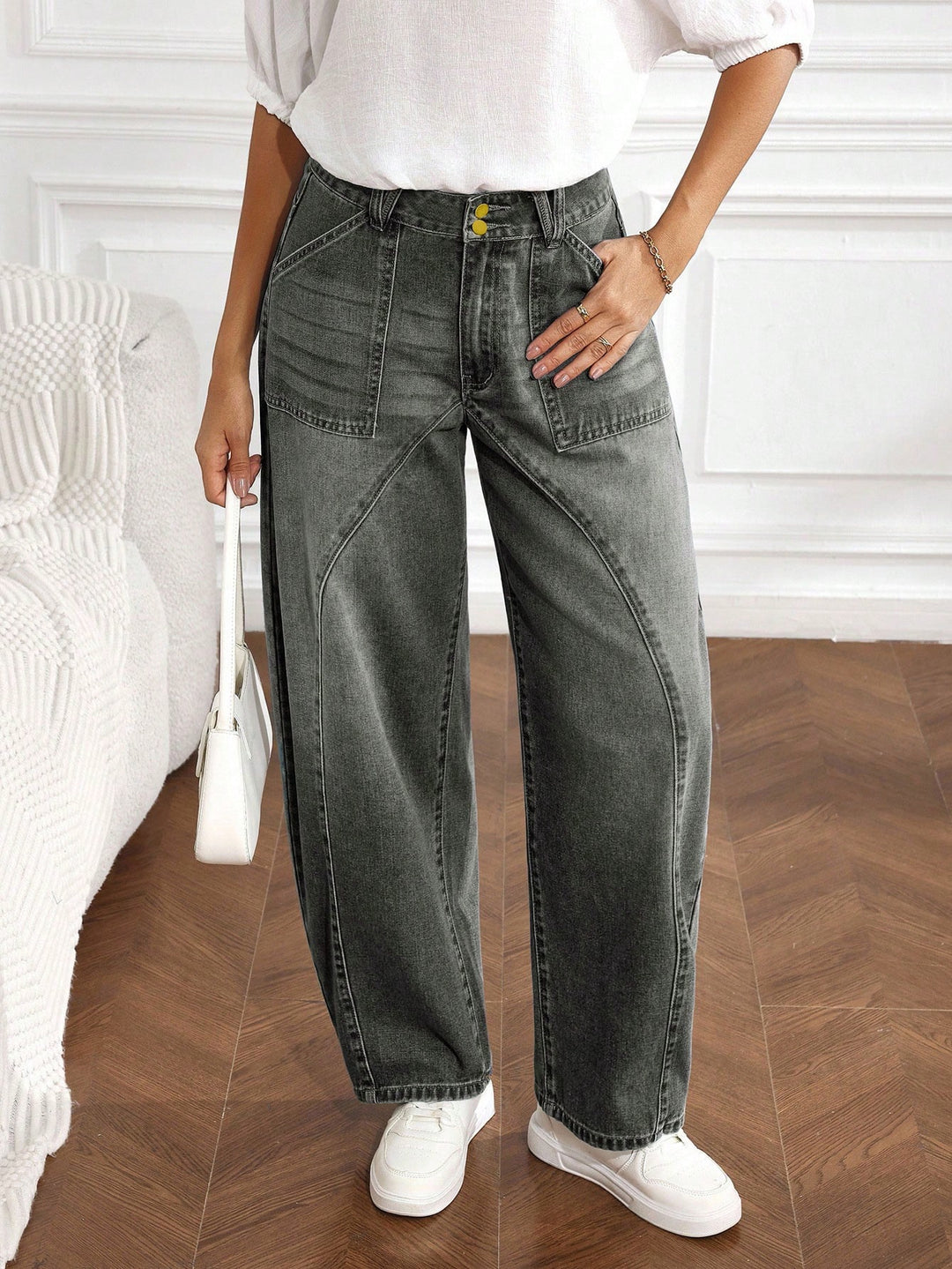 Jeans SHEIN, gri