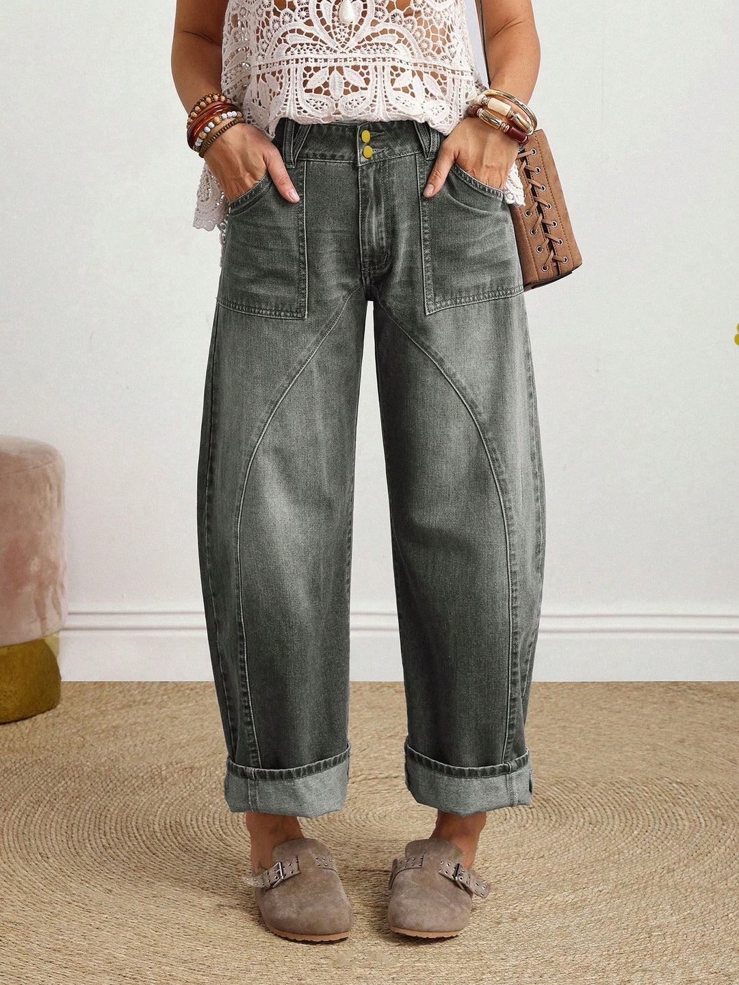 Jeans SHEIN, gri