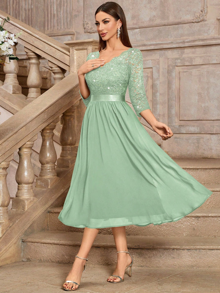 Rochie midi SHEIN, verde