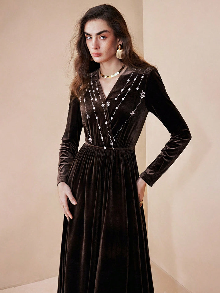 Rochie maxi SHEIN, maro