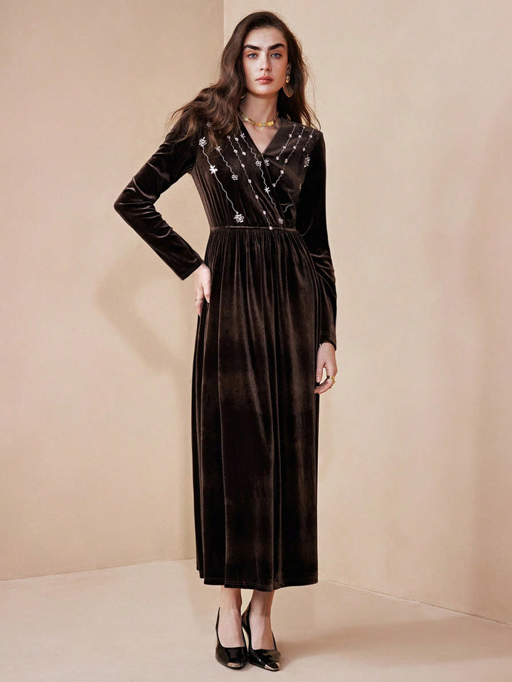 Rochie maxi SHEIN, maro