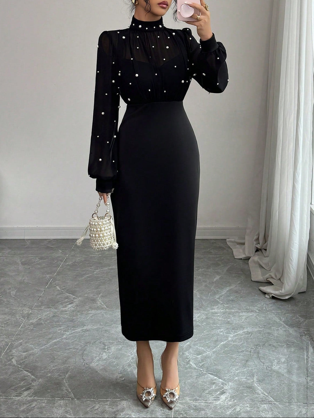 Rochie maxi SHEIN, negru