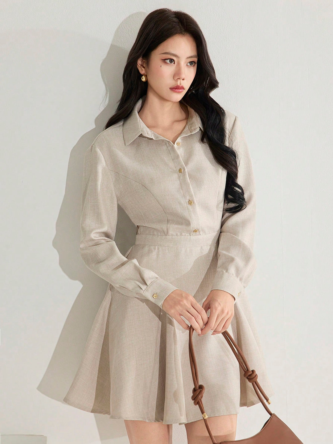 Rochie scurtă SHEIN, bej
