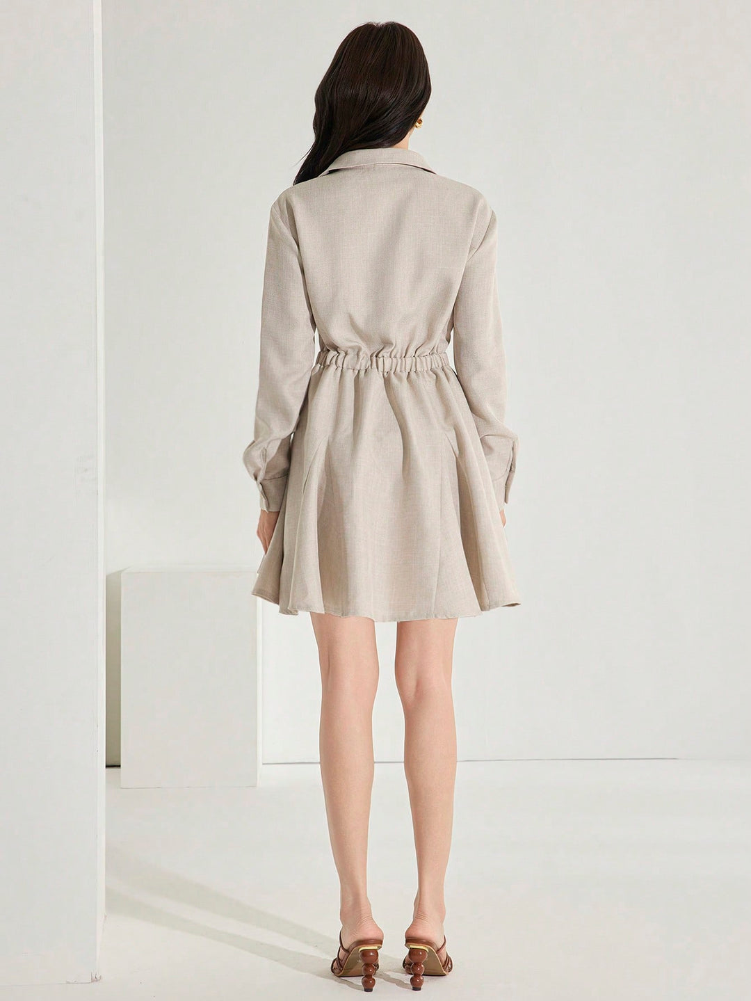 Rochie scurtă SHEIN, bej