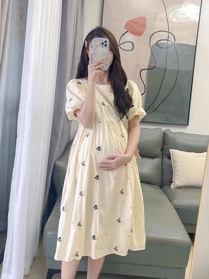 Rochie midi SHEIN, crem
