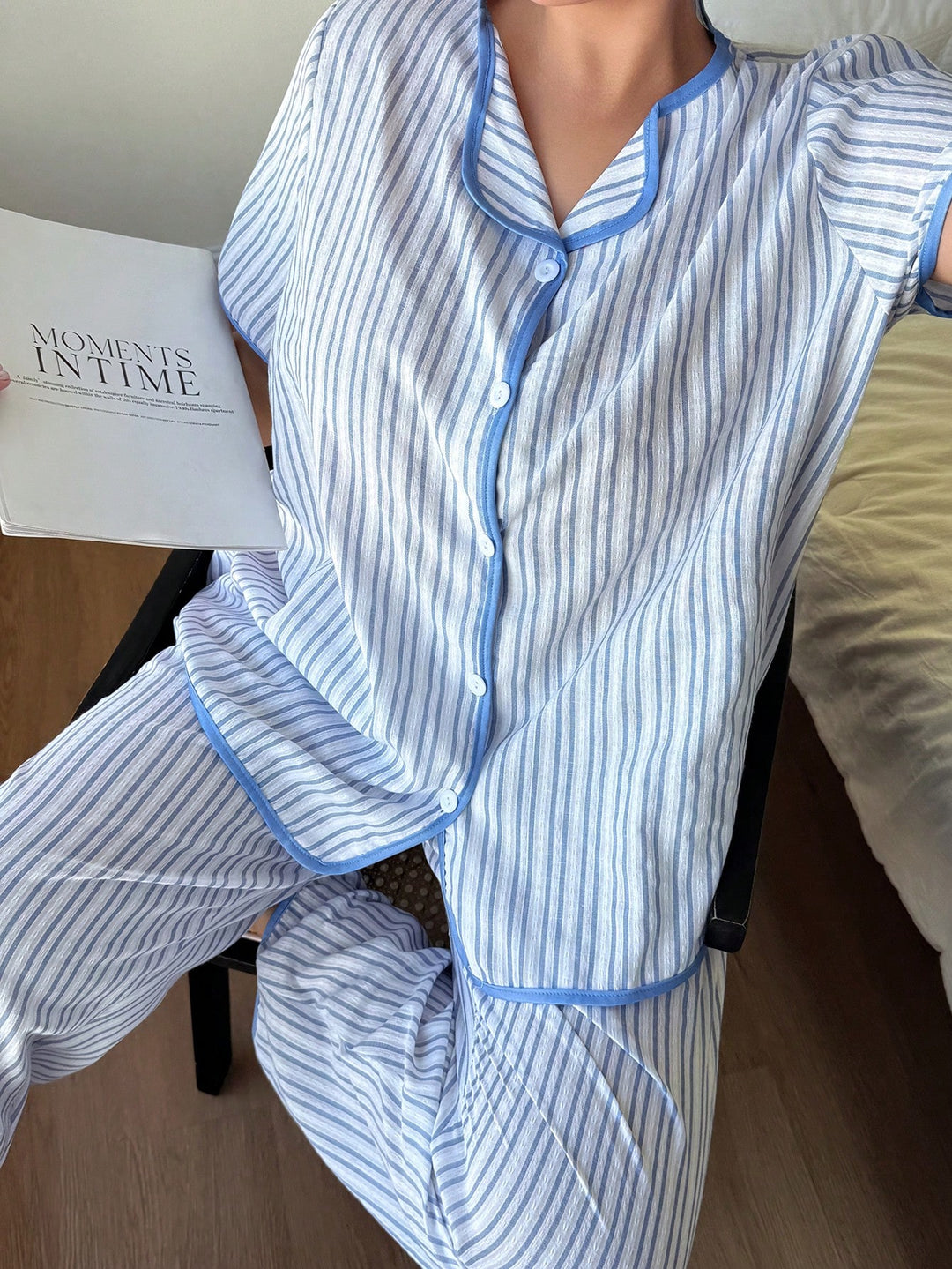 Set pijamale SHEIN, albastru