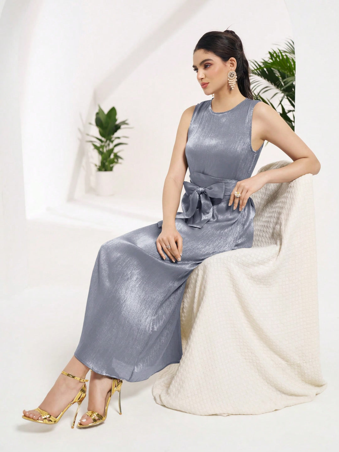 Rochie maxi SHEIN, albastru