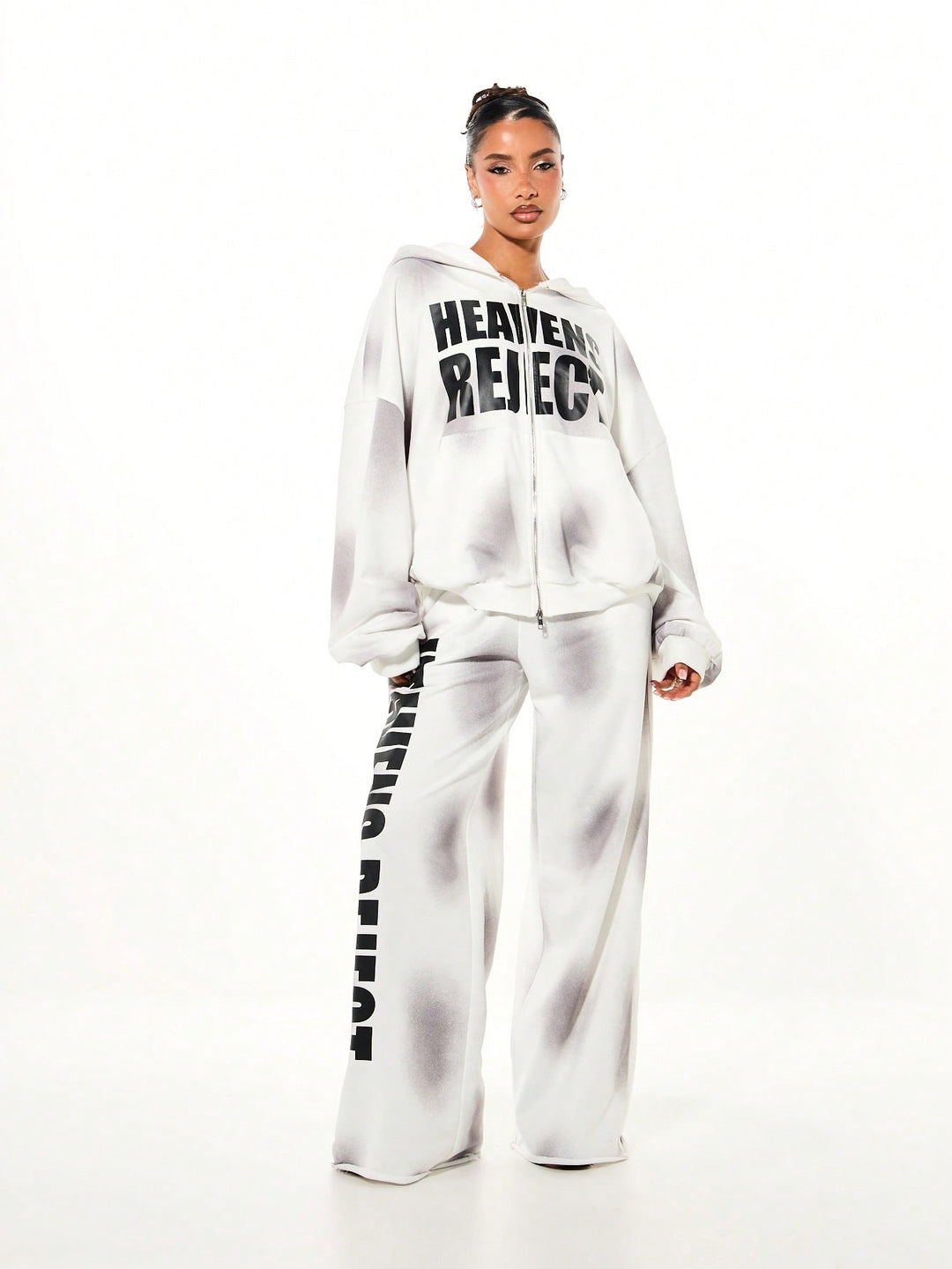 Pantaloni SHEIN, alb