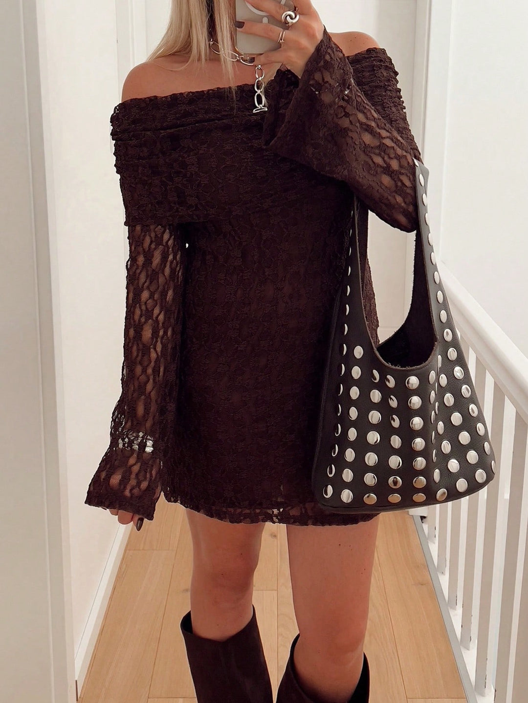 Rochie mini SHEIN, maro