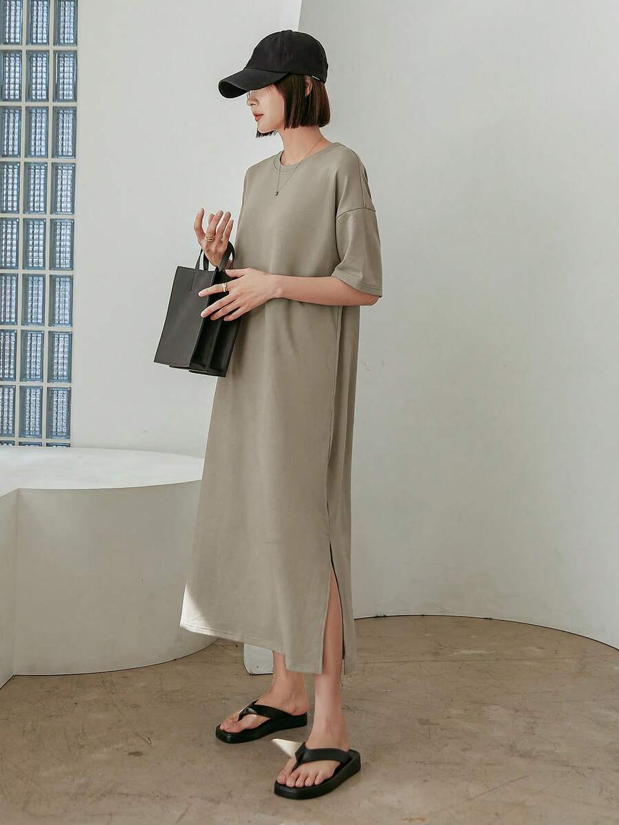 Rochie midi SHEIN, bej
