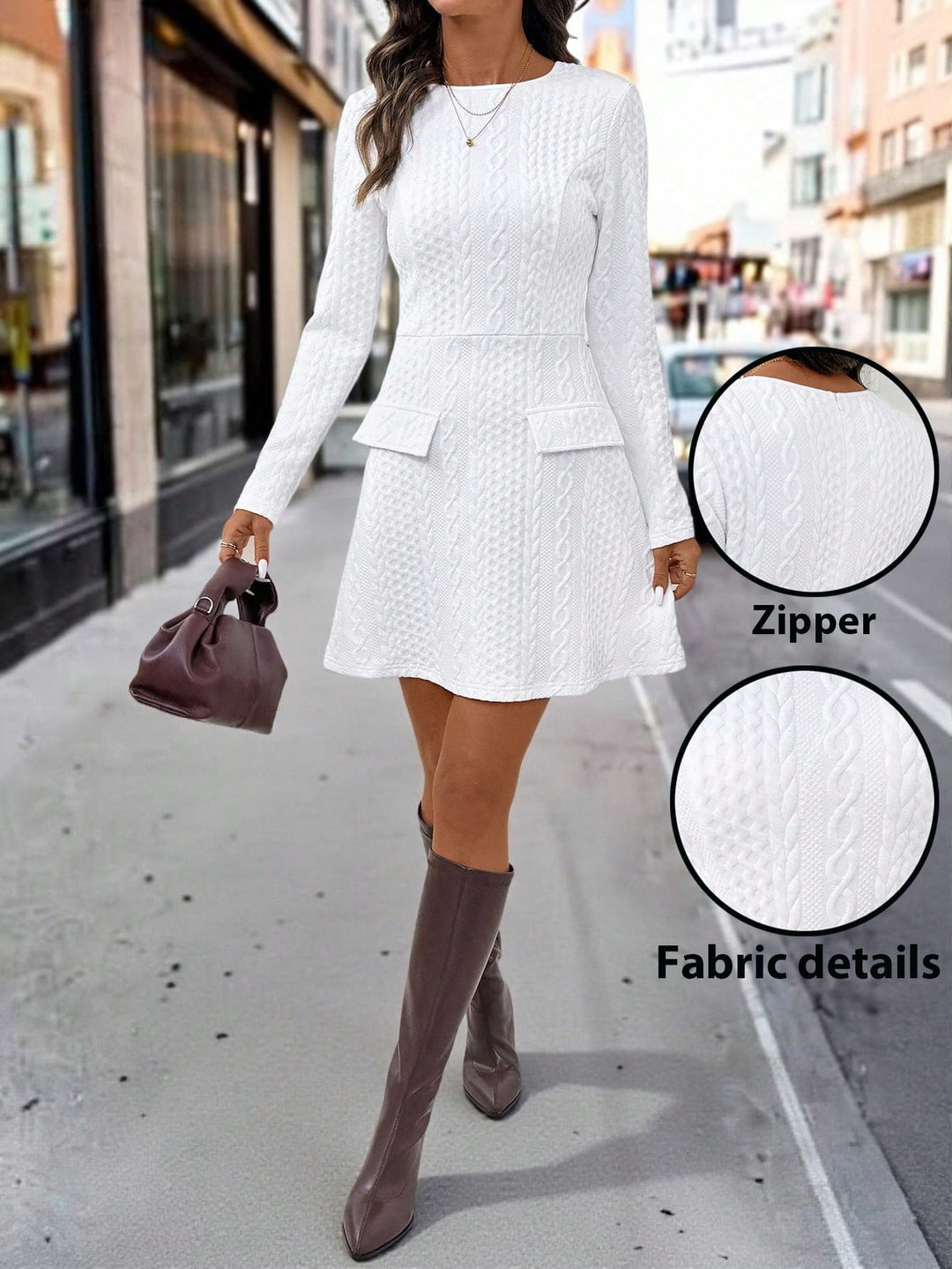 SHEIN mini ruha, fehér