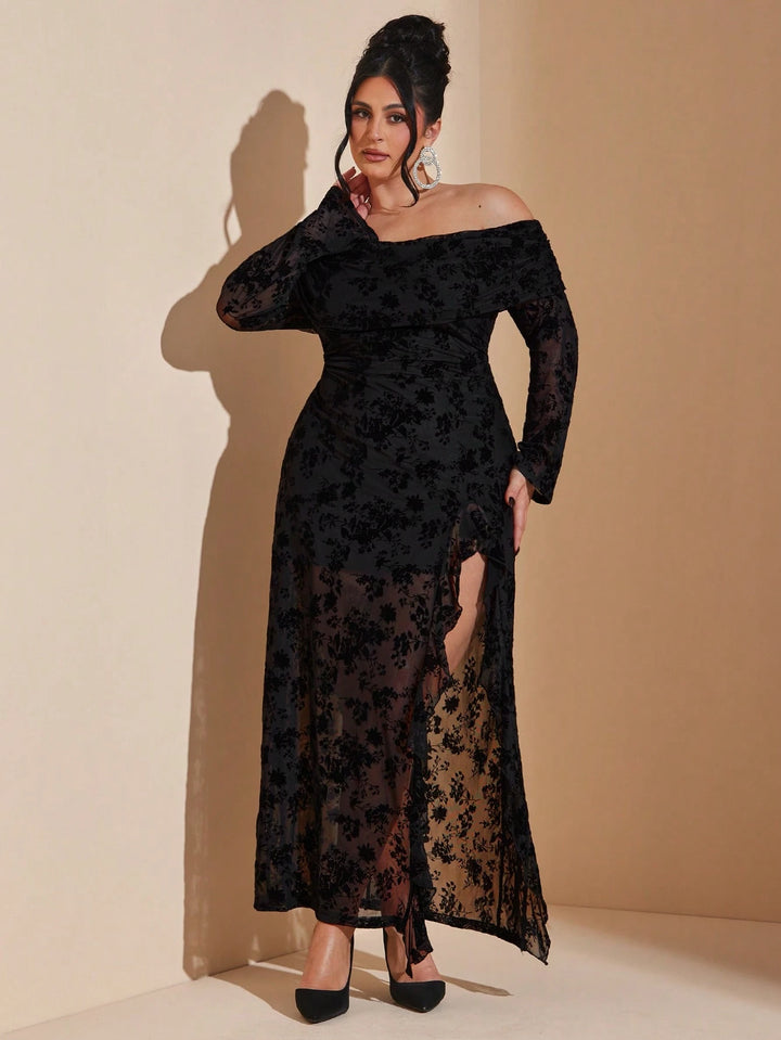 SHEIN maxi ruha, fekete