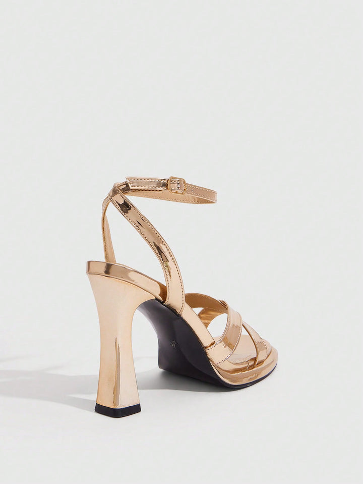 Pantofi cu toc SHEIN, auriu
