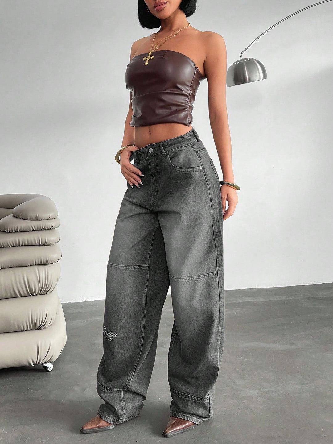 Jeans SHEIN, gri