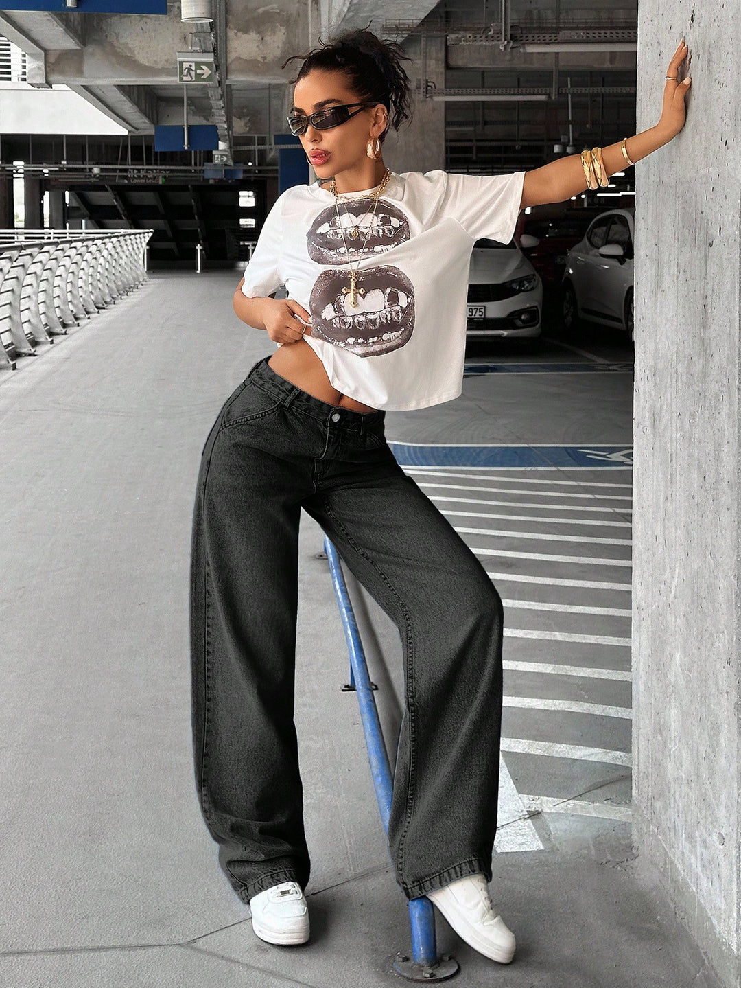Jeans SHEIN, gri