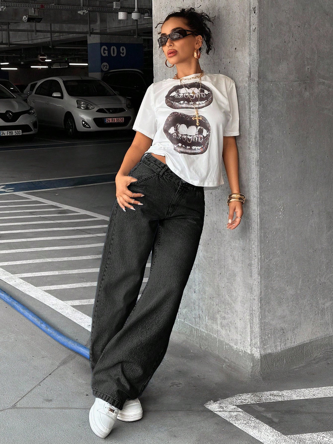 Jeans SHEIN, gri