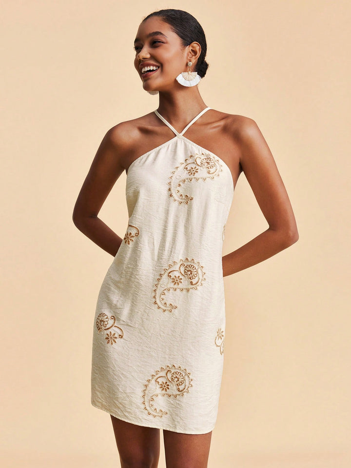 Rochie mini SHEIN, bej