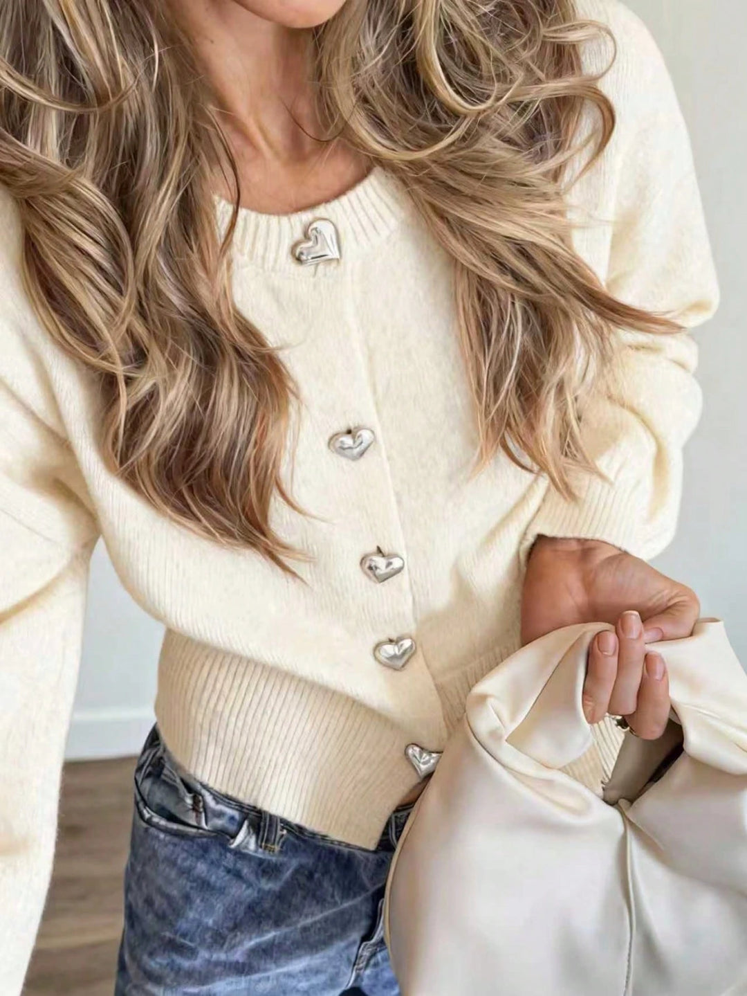 Cardigan SHEIN, crem