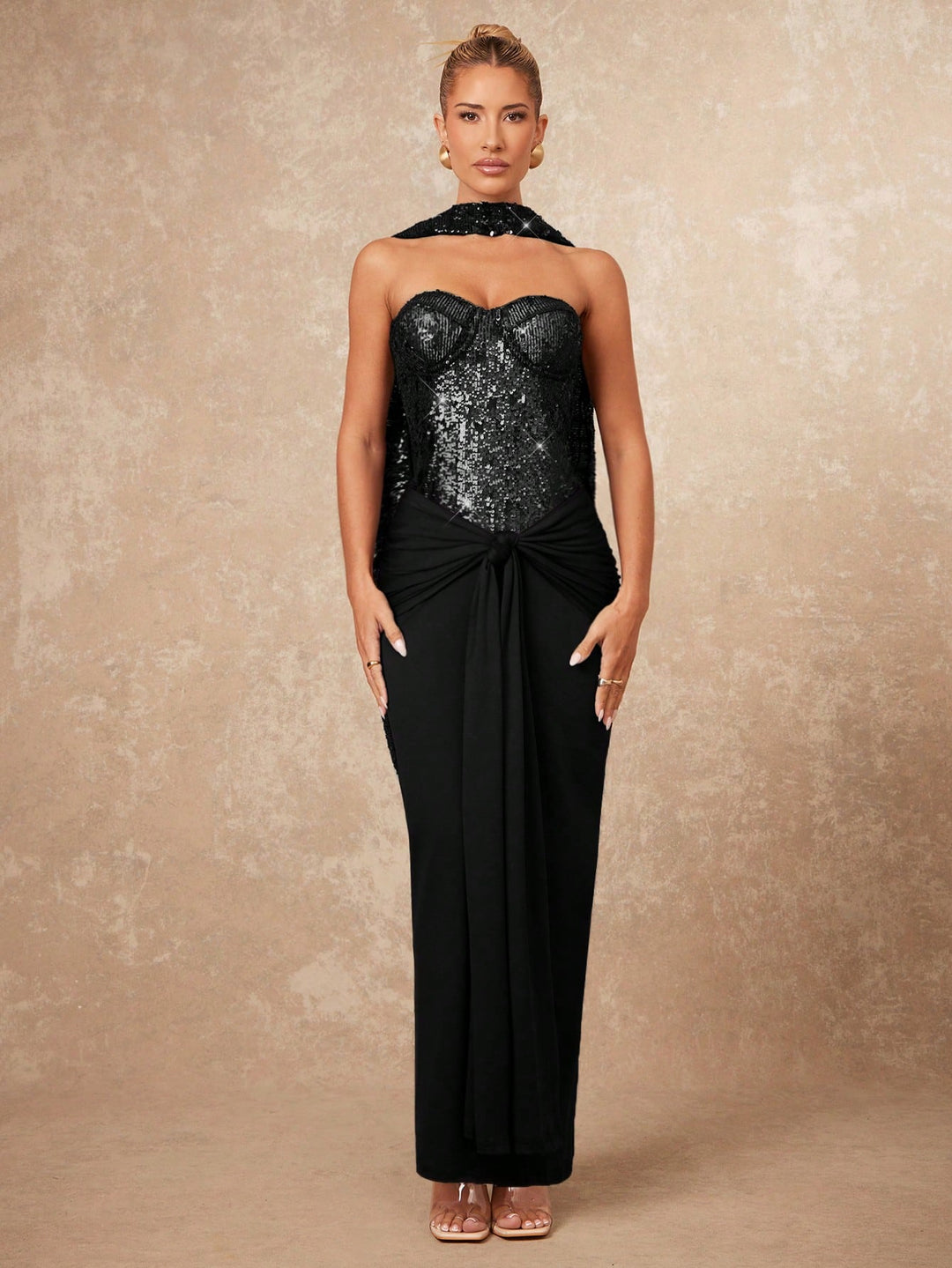 Rochie maxi SHEIN, negru