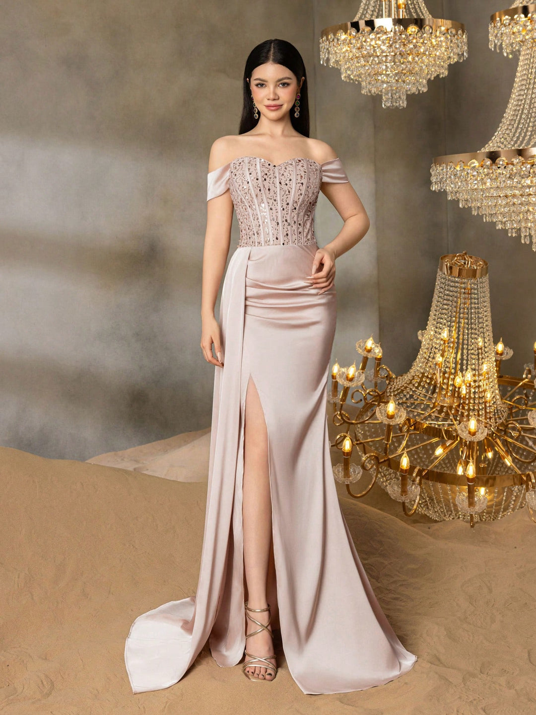 Rochie De Seară Shein, Auriu