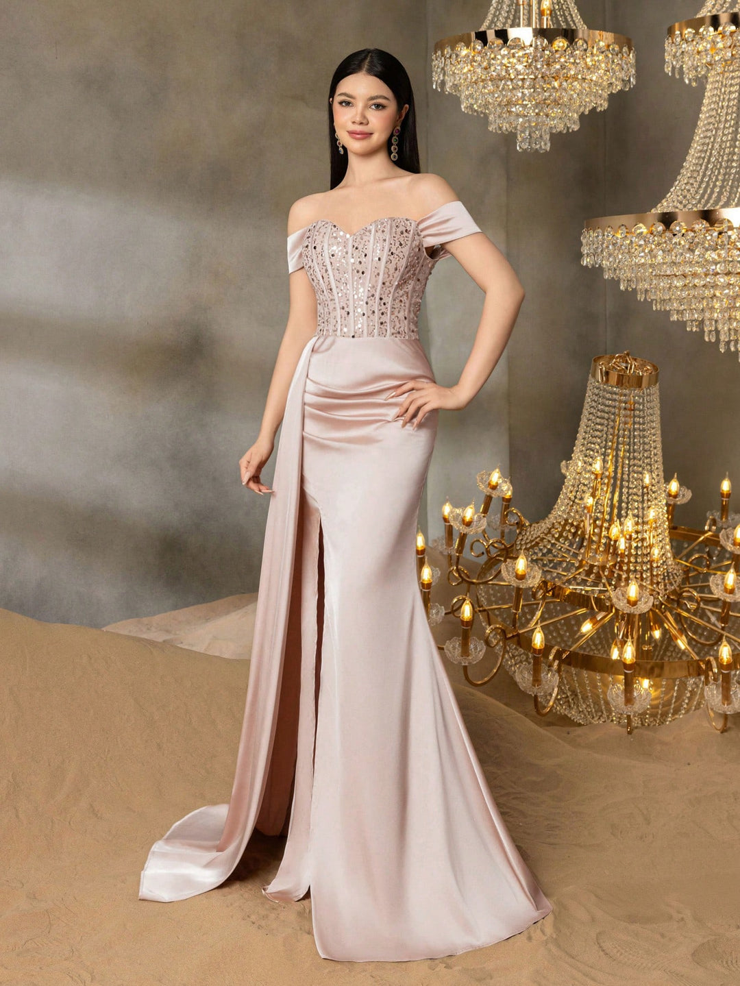 Rochie De Seară Shein, Auriu