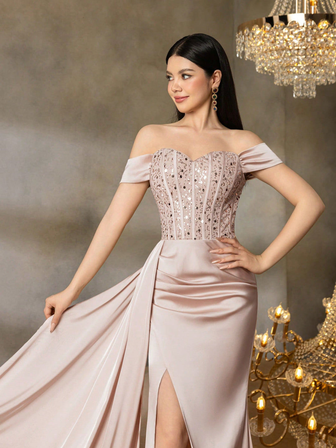 Rochie De Seară Shein, Auriu