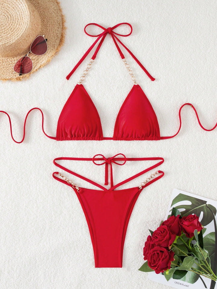 Set bikini SHEIN, roșu