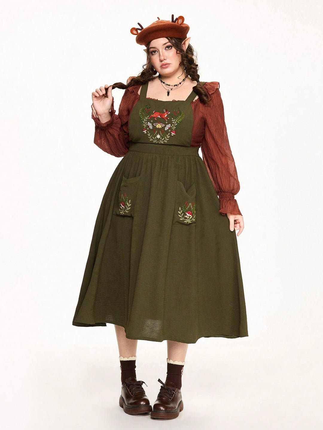 Rochie SHEIN, kaki
