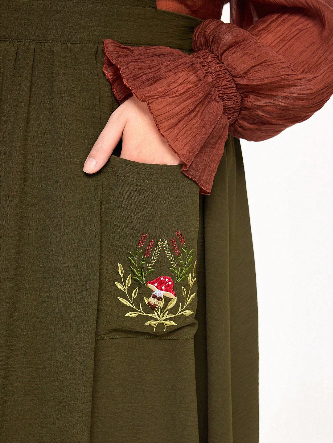 Rochie SHEIN, kaki