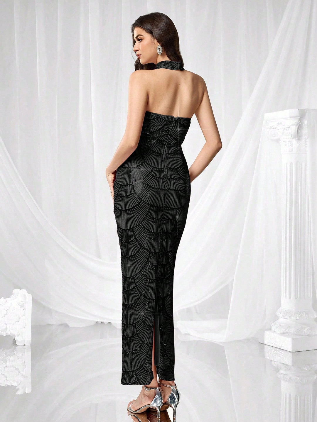 Rochie de ocazie SHEIN, negru