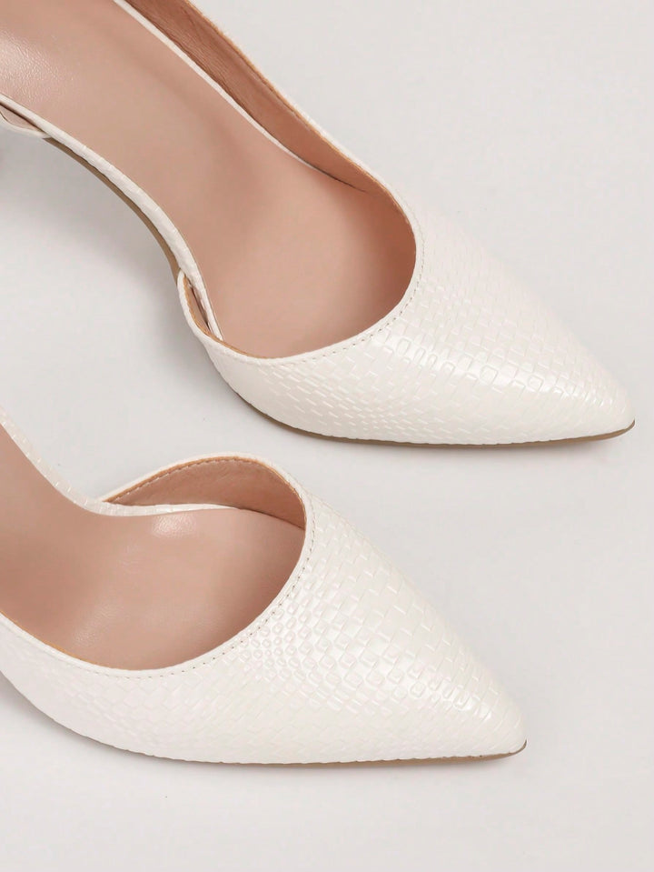 SHEIN high heels, white