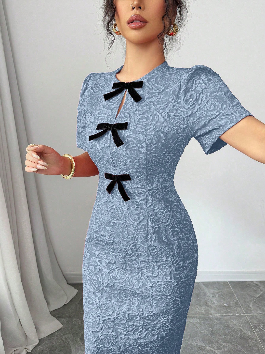 Rochie midi SHEIN, albastru