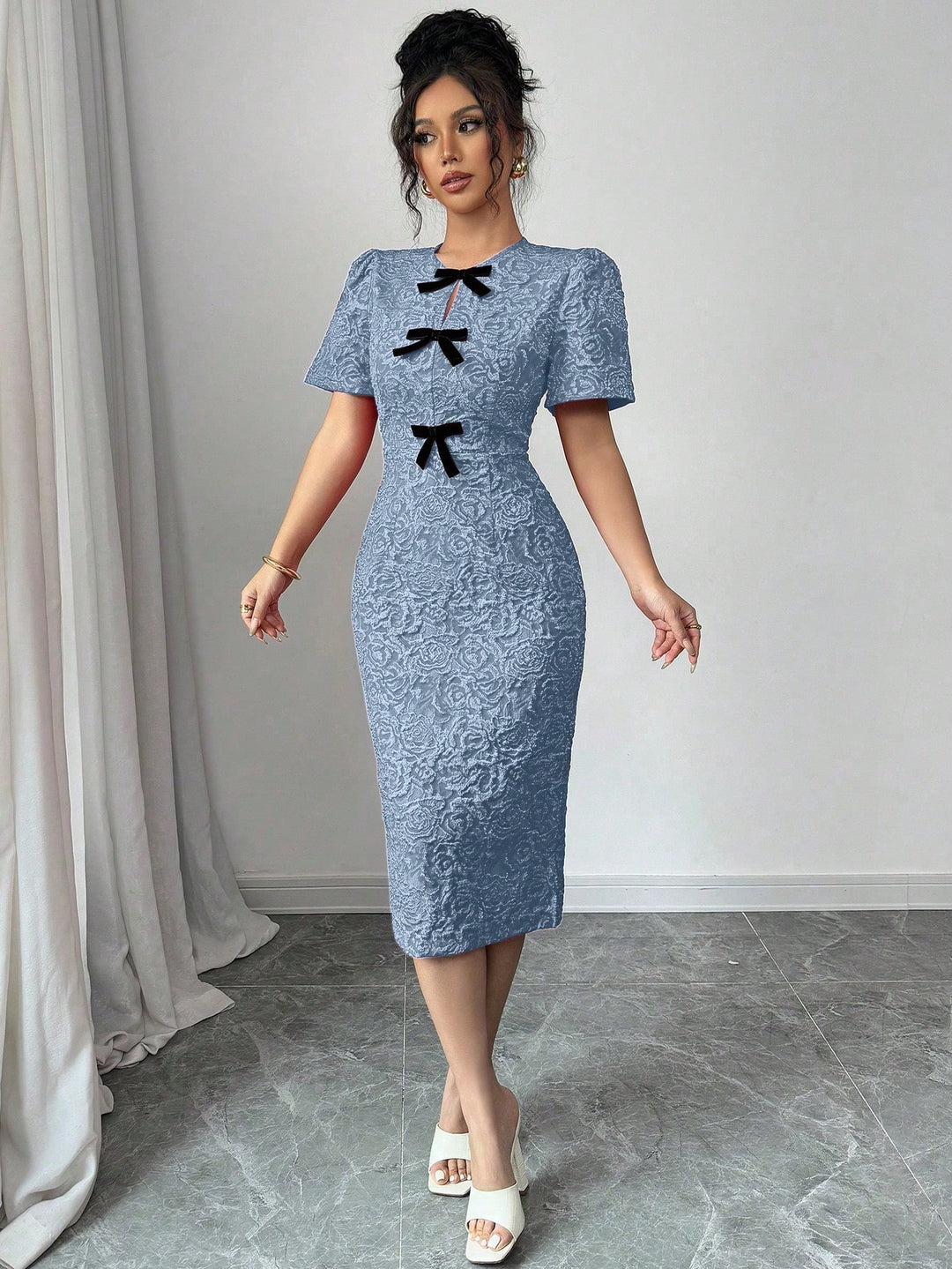 Rochie midi SHEIN, albastru