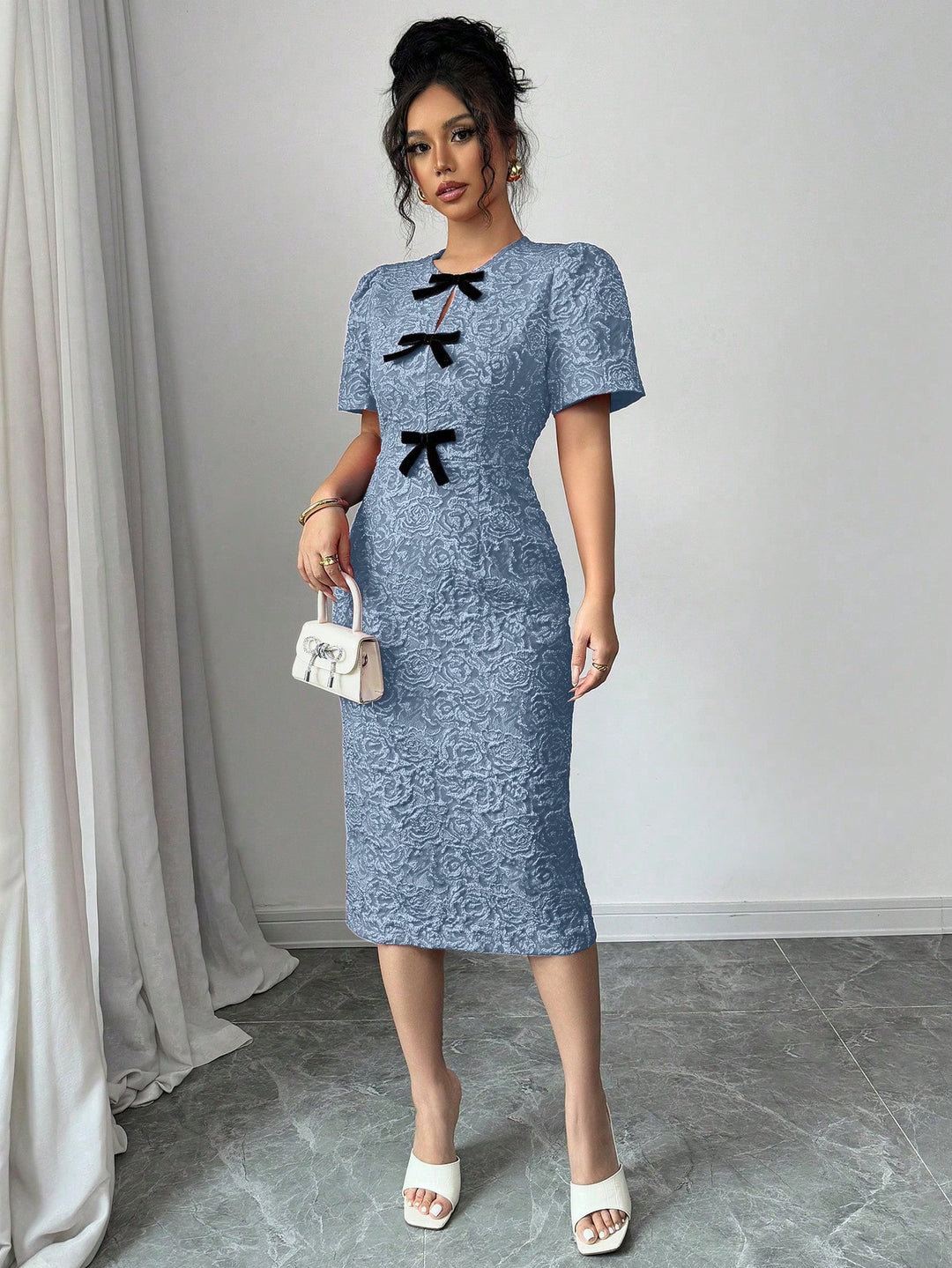 Rochie midi SHEIN, albastru