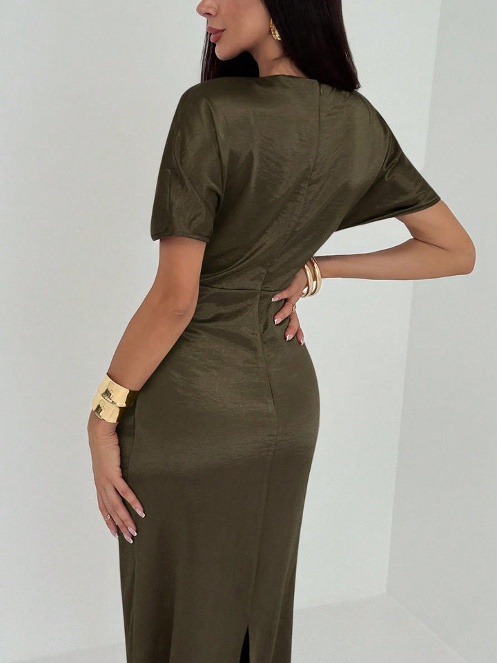 Rochie maxi SHEIN, kaki