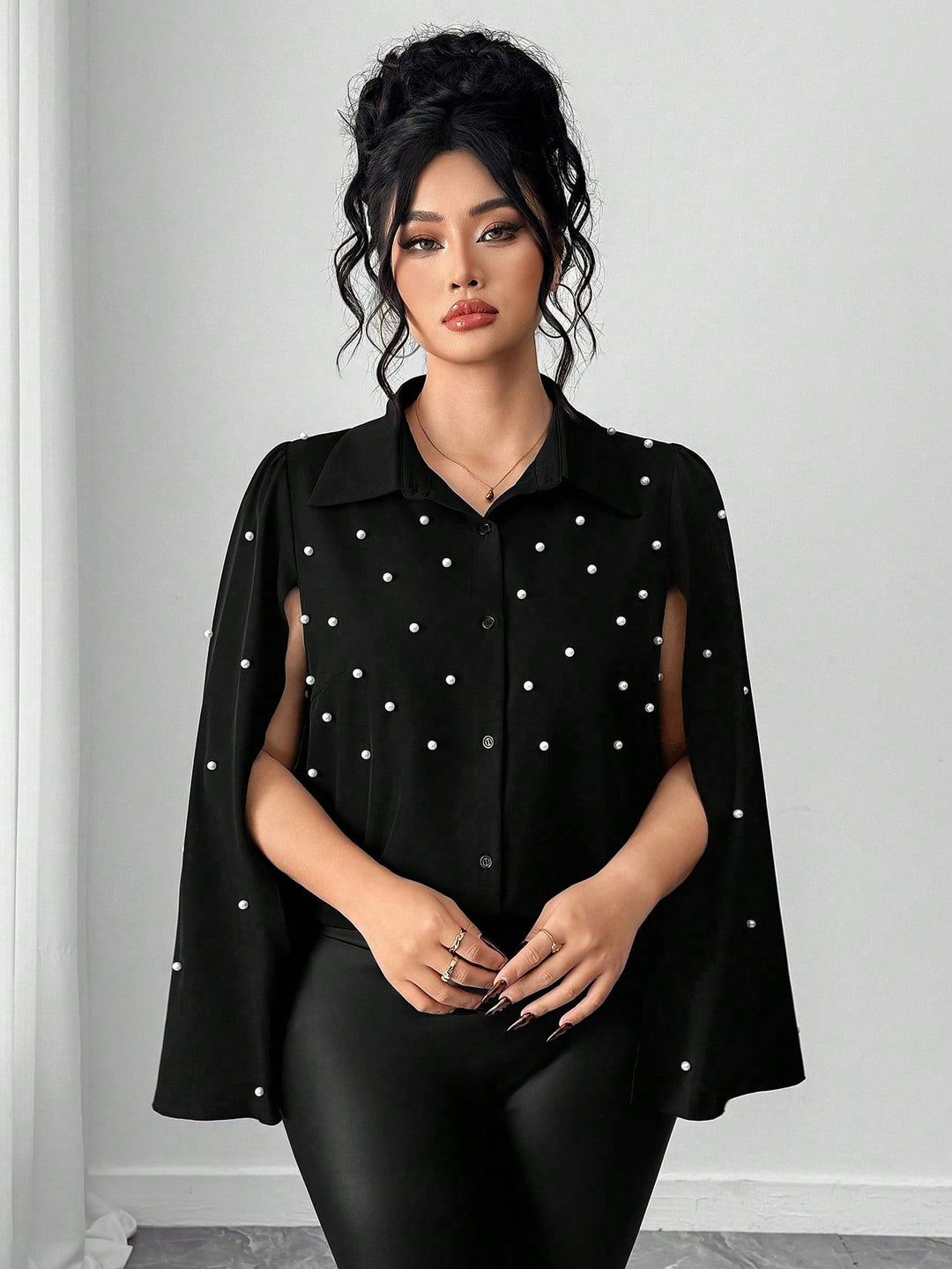 SHEIN blúz, fekete