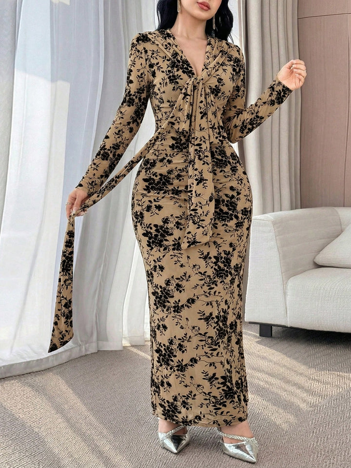 Rochie maxi SHEIN, kaki
