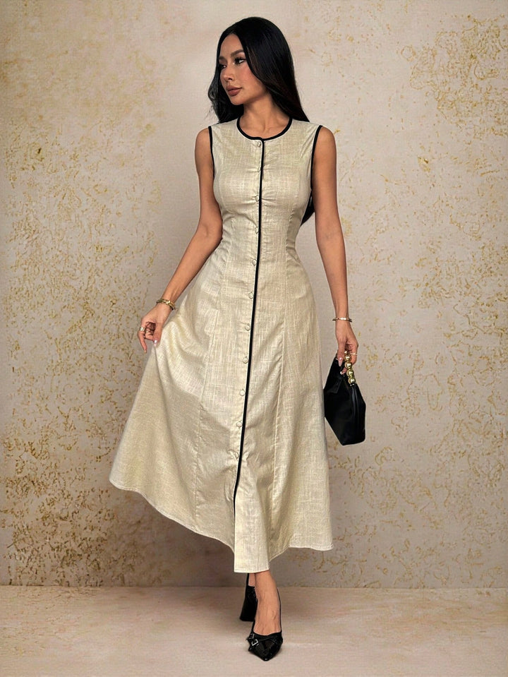 Rochie maxi SHEIN, bej