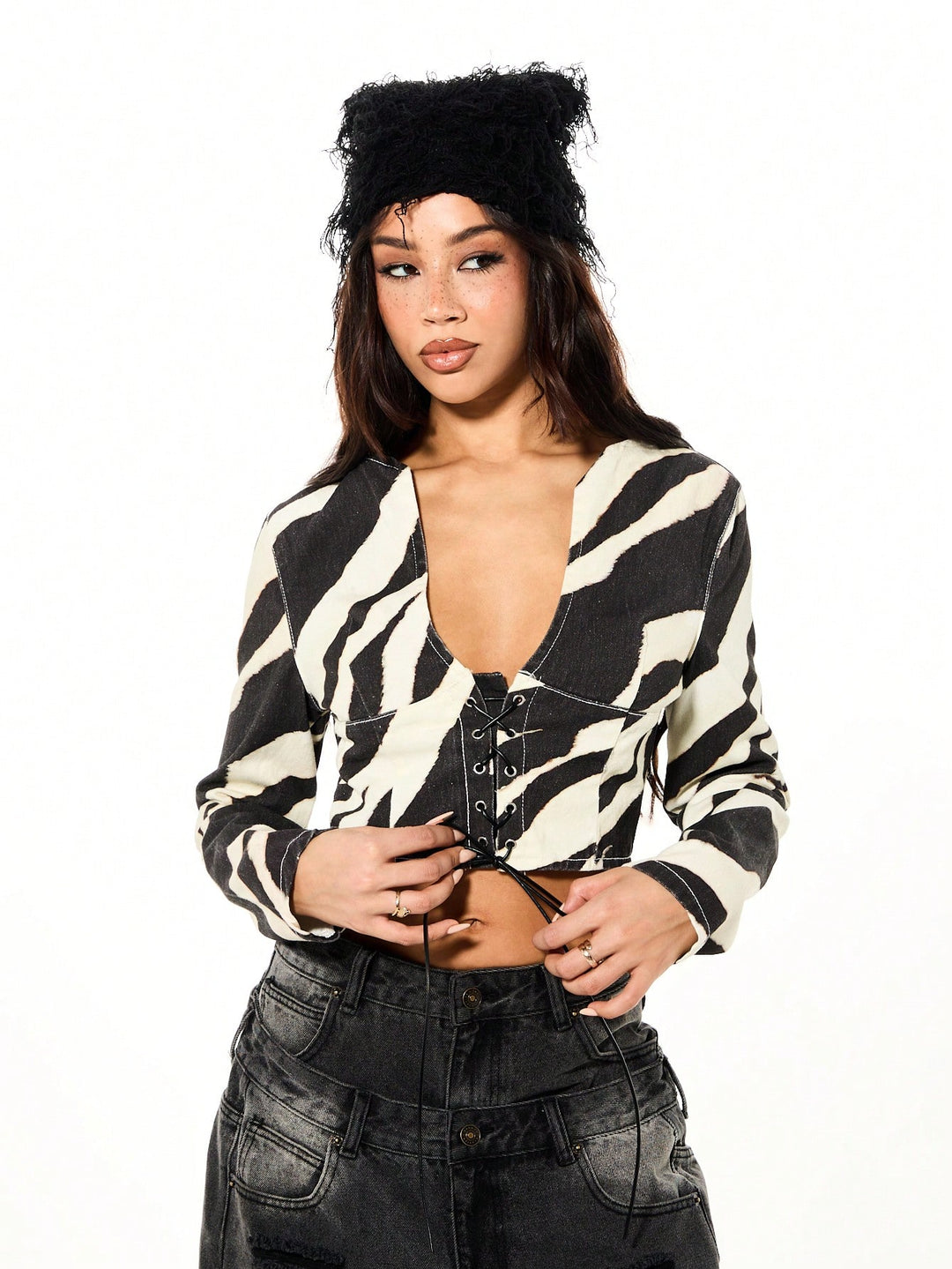 Top SHEIN, negru