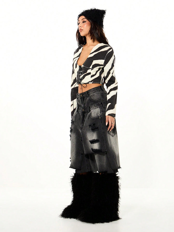 Top SHEIN, negru