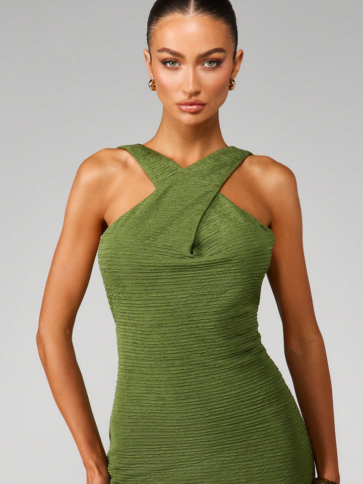 Rochie maxi SHEIN, kaki