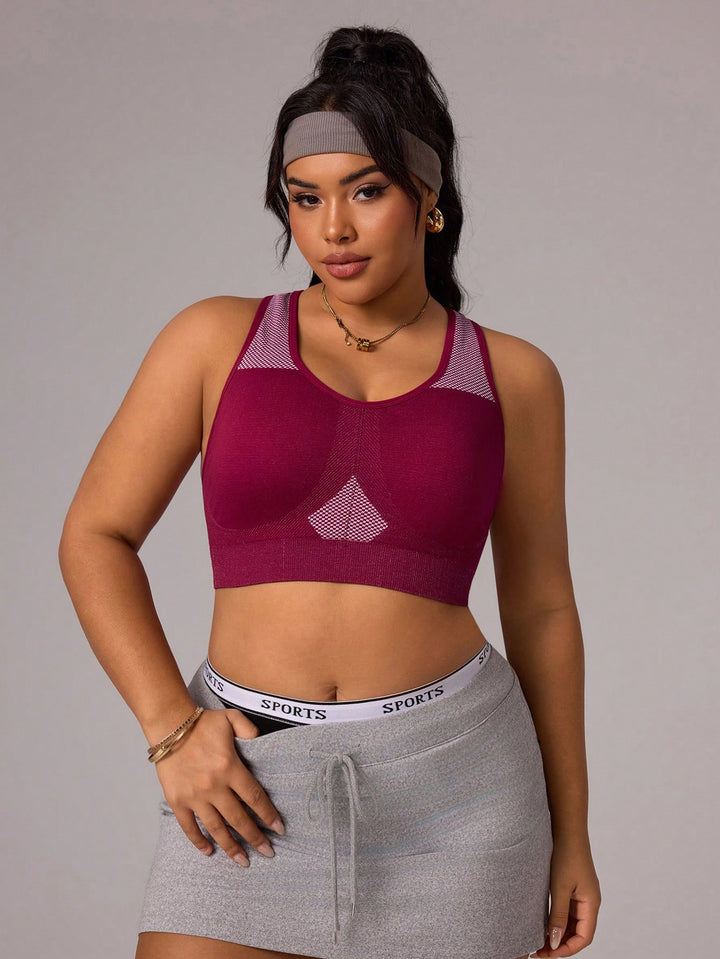Sutien sport SHEIN, vișiniu