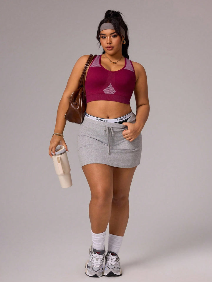 Sutien sport SHEIN, vișiniu