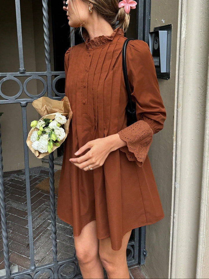 SHEIN mini ruha, barna