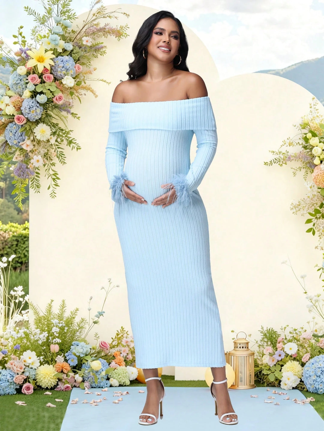 Rochie maxi SHEIN, albastru
