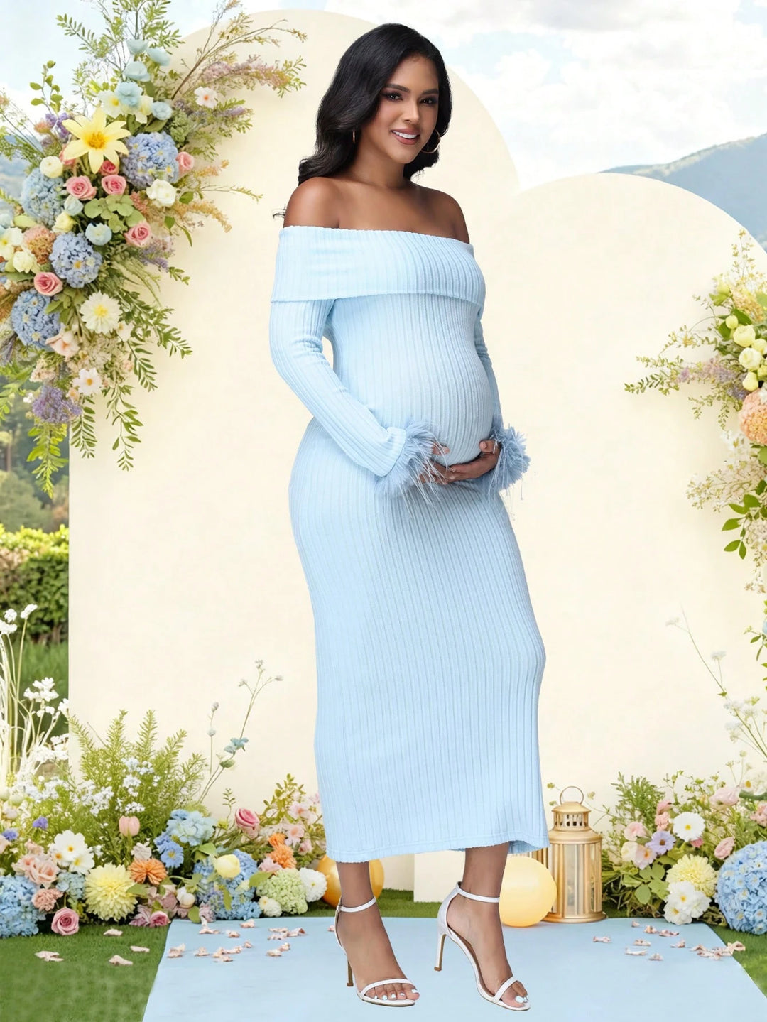 Rochie maxi SHEIN, albastru