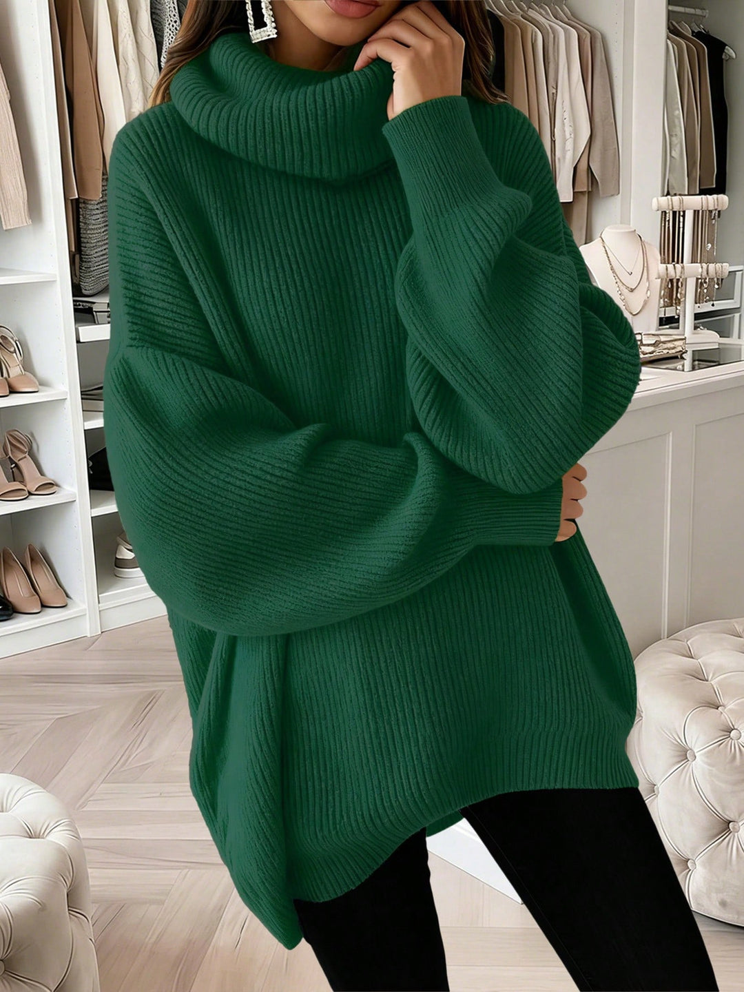 Pulover SHEIN, verde