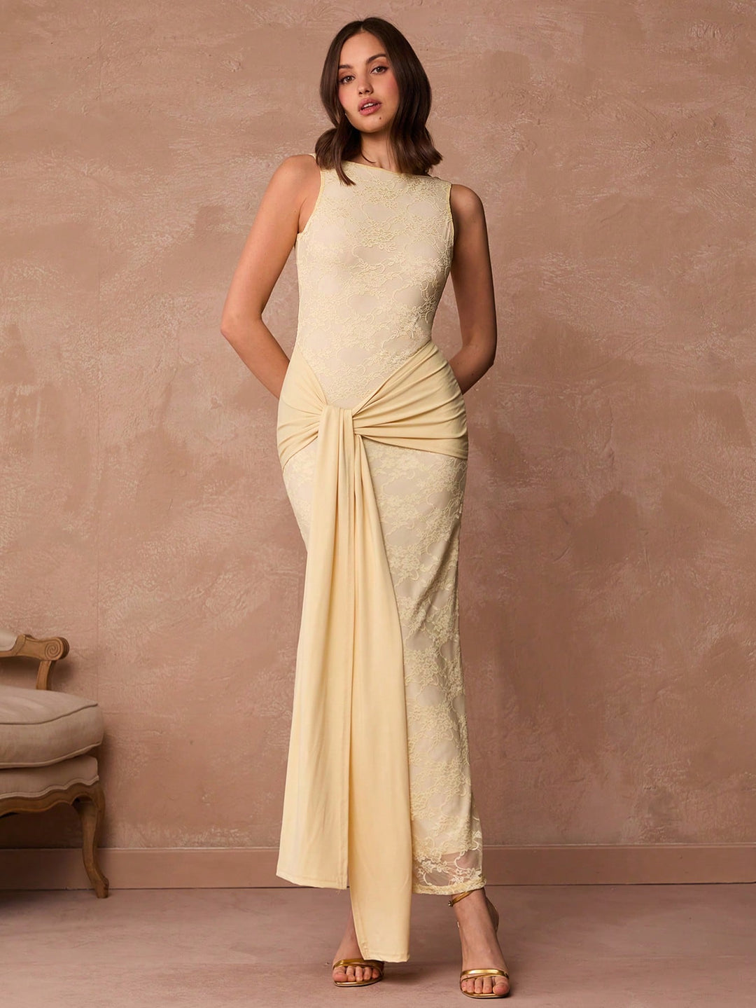Rochie maxi SHEIN, portocaliu